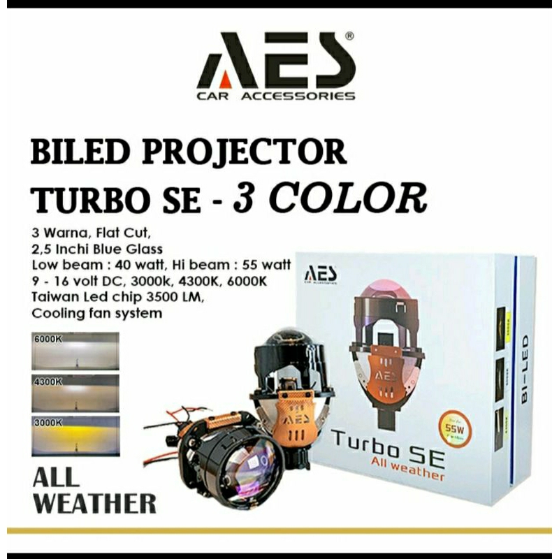 Billed turbo se 2.5 inch 3 warna merk AES