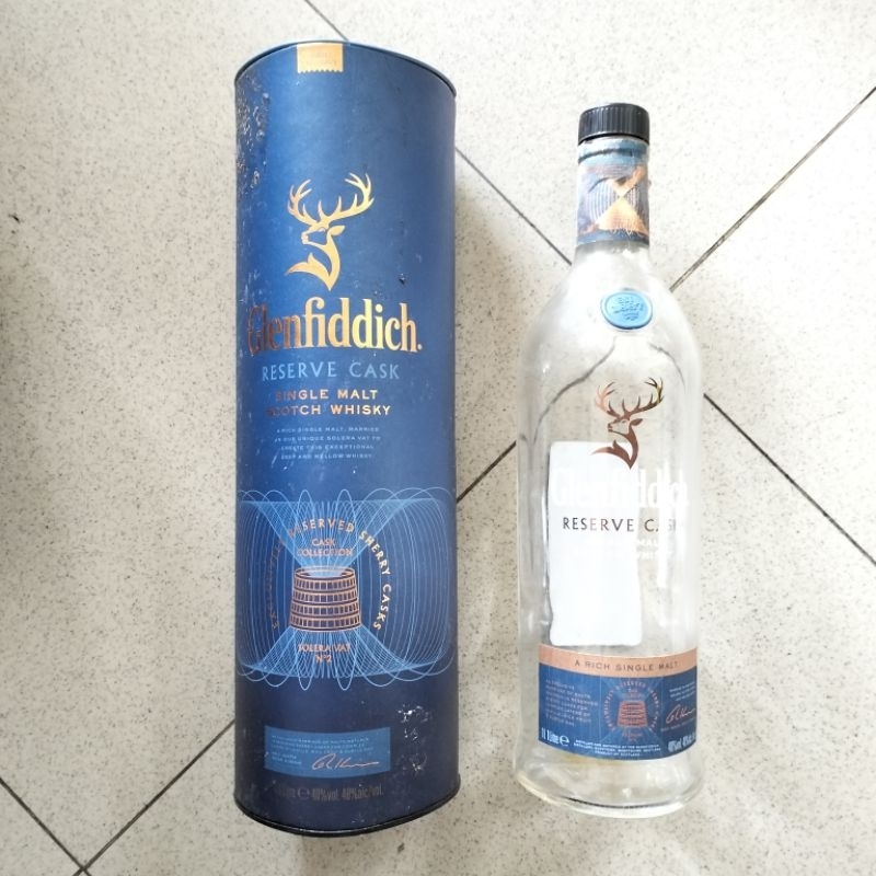 Botol Kaca Bekas Kosong Glenfiddich Reserve Cask 1000 ml