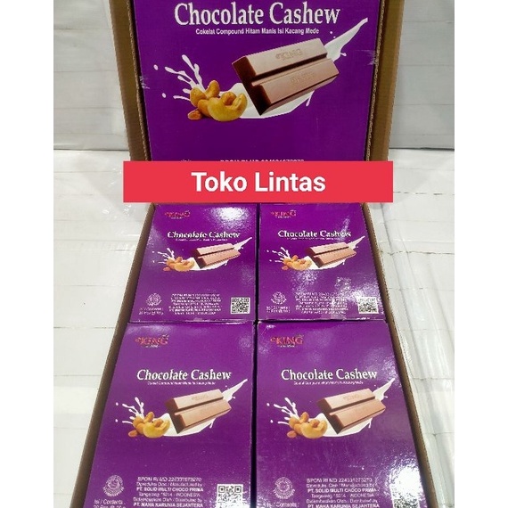 

B44ru Cokelat Compound Hitam Manis isi Kacang Mede Chocolate Cashew Dus Limited