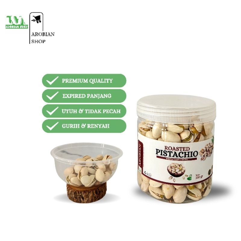 

Kacang Pistachio Kacang Fustuk Panggang Premium Quality Original 100% Oleh Oleh Haji umroh