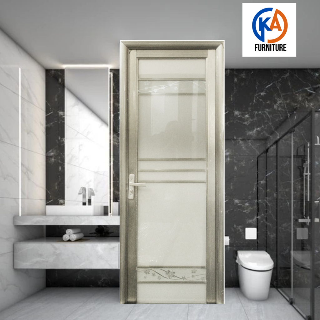 Pintu kamar mandi kaca aluminium / pintu kamar mandi / pintu kaca / pintu kamar mandi lengkap dengan kusen + handle