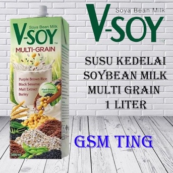 

ZGG Vsoy Susu Kedelai Original / Multi Grain | V-soy Soya Milk 1 Liter UHT 860eb