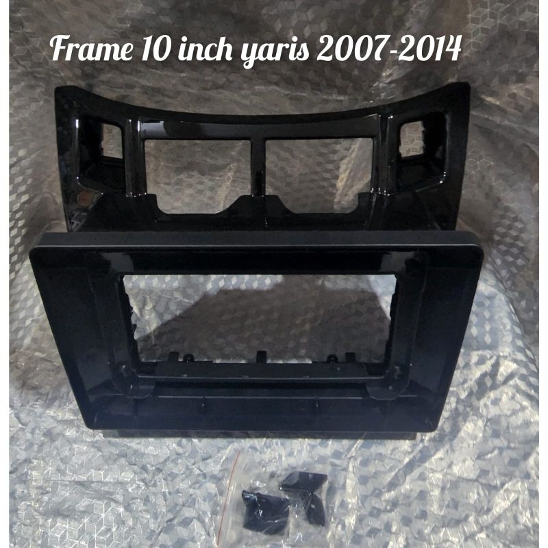 Frame head unit tv mobil android 10 inch mobil toyota yaris 2006-2014 merek orca