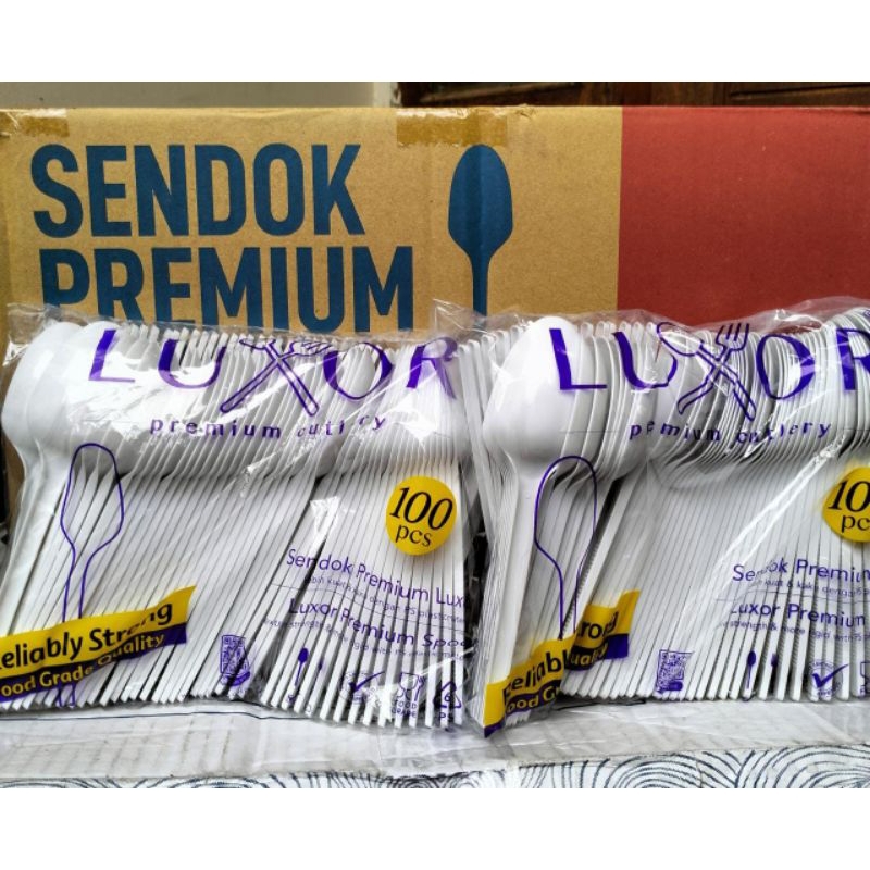 

Sendok Makan Plastik Lux Isi 100 Pcs Warna / Sendok Luxor Premium