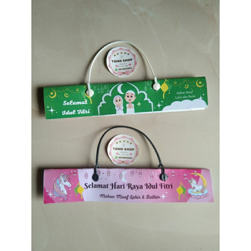 

Tali Hangtag Label Idul Fitri, Lebaran snack, buket, souvenir uk. 20x4cm