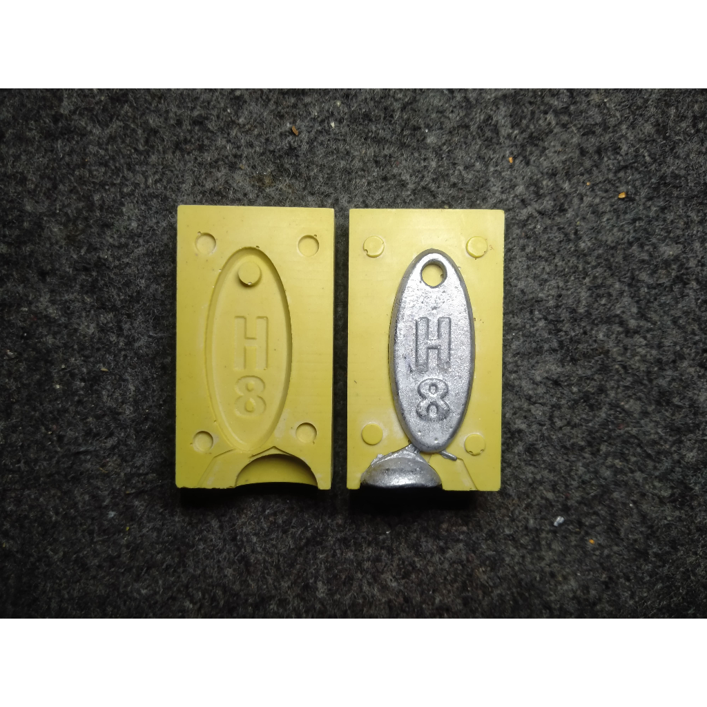 Cetakan Bandul Timah Pemberat Pancing Model H8 45gr Lead Sinker