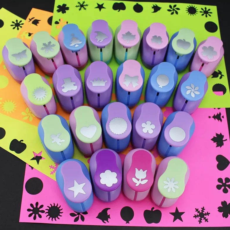 

Ready.. Size 2 inch (5cm) 1 inch (2.5cm) Craft Puncher Kids DIY Paper Cutter Embossing Tools R0V