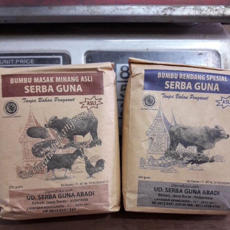 

[KODE PRODUK DSQLR3474] Bumbu Masak Bumbu Gulai Bumbu Rendang Minang Asli Merk Serbaguna