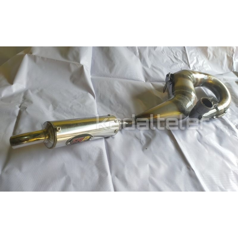 knalpot vespa srp  racing kanan tune up kompetisi leher slip on slincer 3 bolt