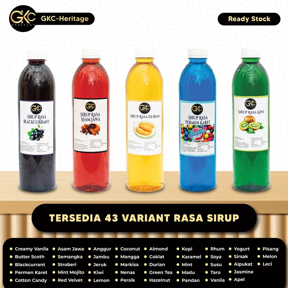 

Ready Gkc Heritage Sirup Aneka Rasa - Syrup Variant Flavor 640ml Z84 ✺