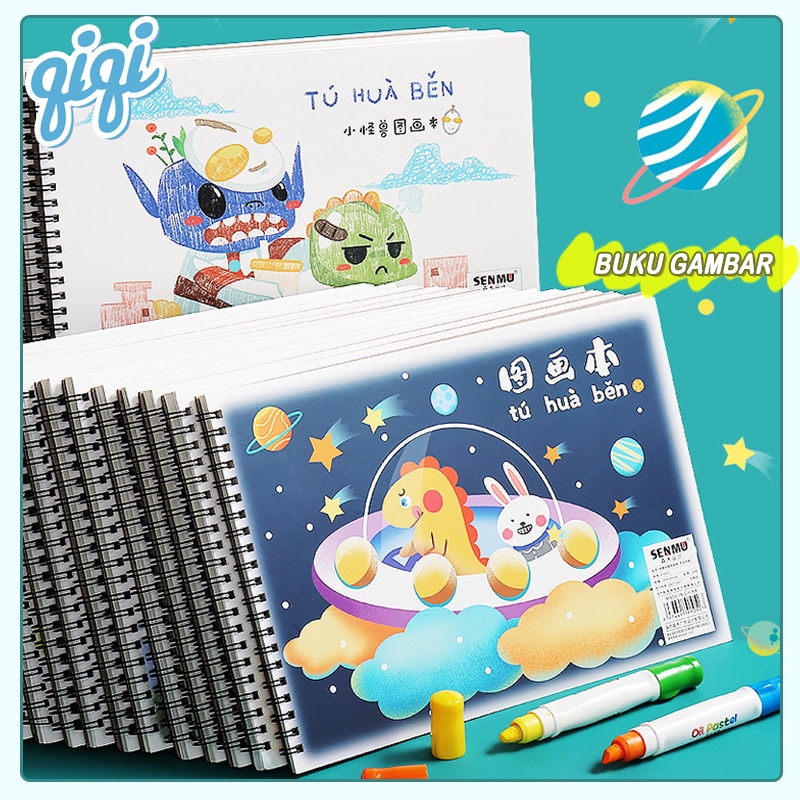 

Buku gambar anak/Buku gambar polos A4/Drawing book/WaterColor Book Kertas Buku Lukis - Qiqi Treasure