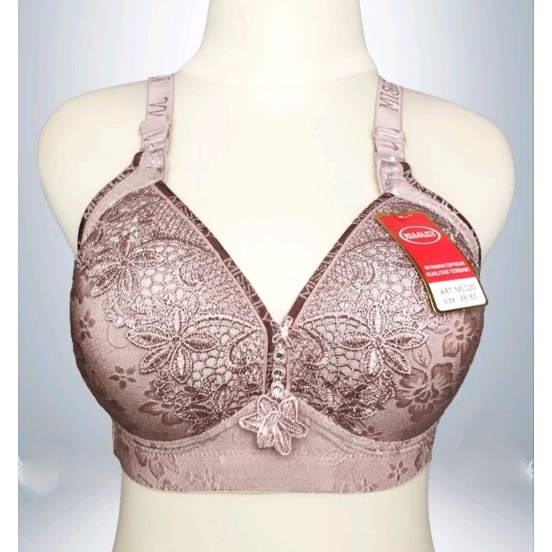 BRA BUSA TANPA KAWAT CUP C MEREK MISSLILY SIZE 38-48C/bh cup jumbo MISSLILY terlaris