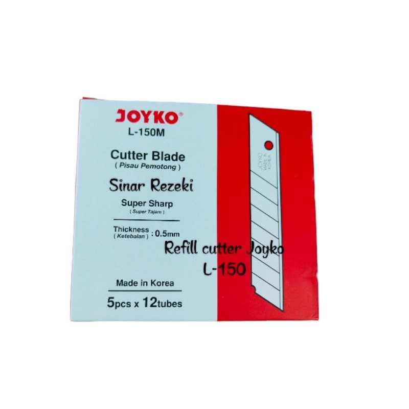 

1 TUBE = 5PCS!!Refill cutter Joyko L-150 cutter blade/refill cutter/isi cutter/refill cutter besar
