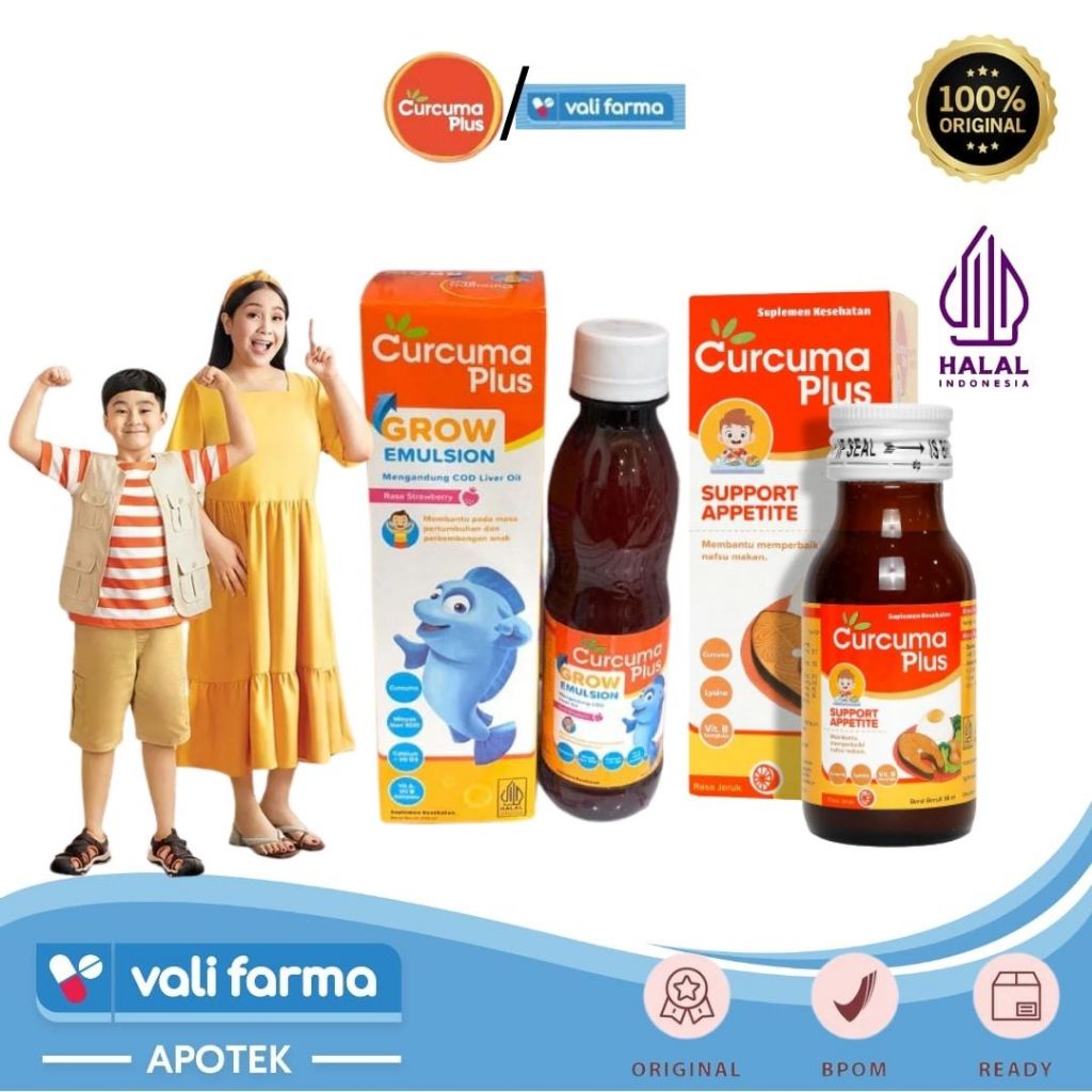 CURCUMA PLUS - Suplemen kesehatan anak | Curcuma Plus Grow Emulsion | Curcuma Plus Support Appetite