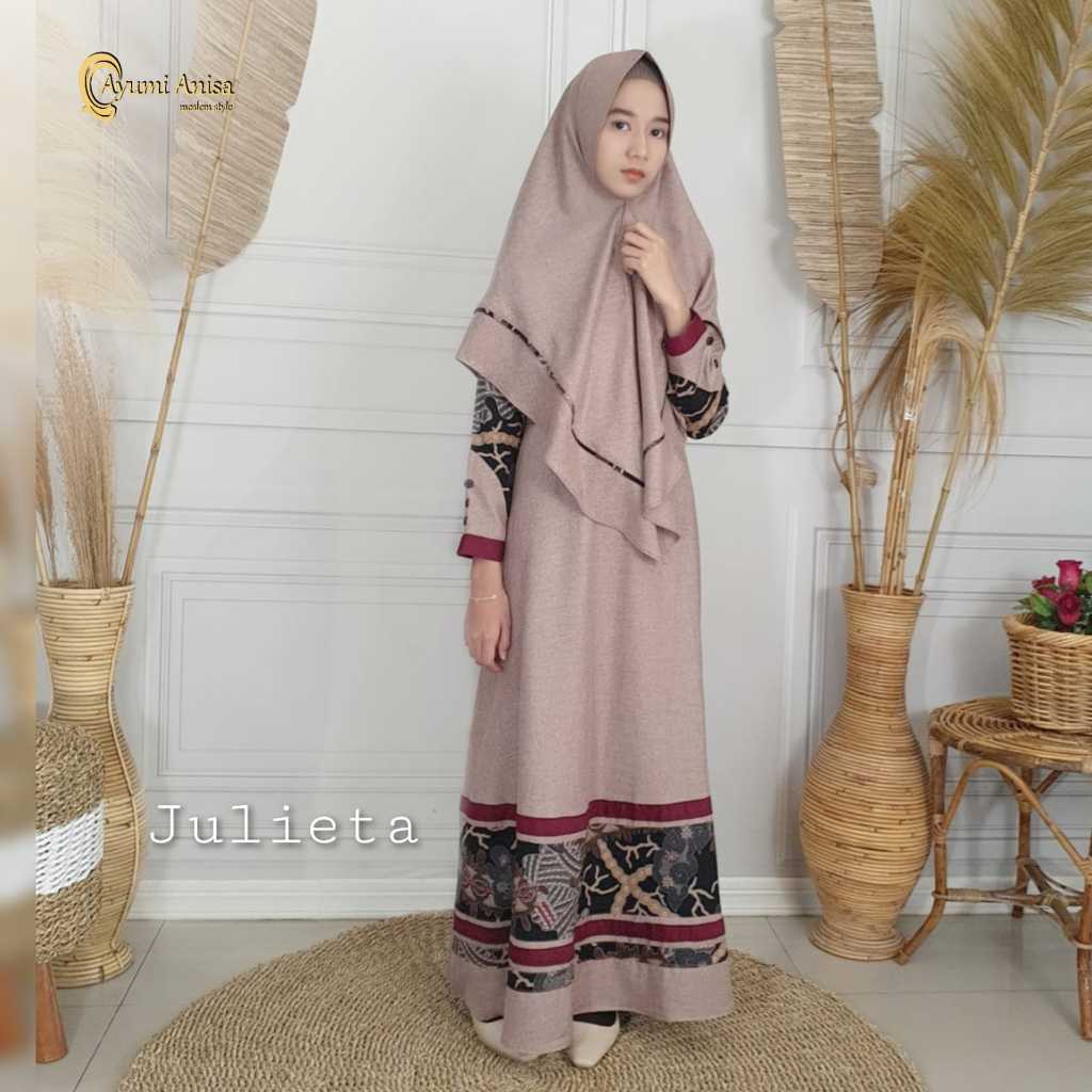 Ayumi Anisa Julietta Series | Dress Gamis Set (Free Hijab)