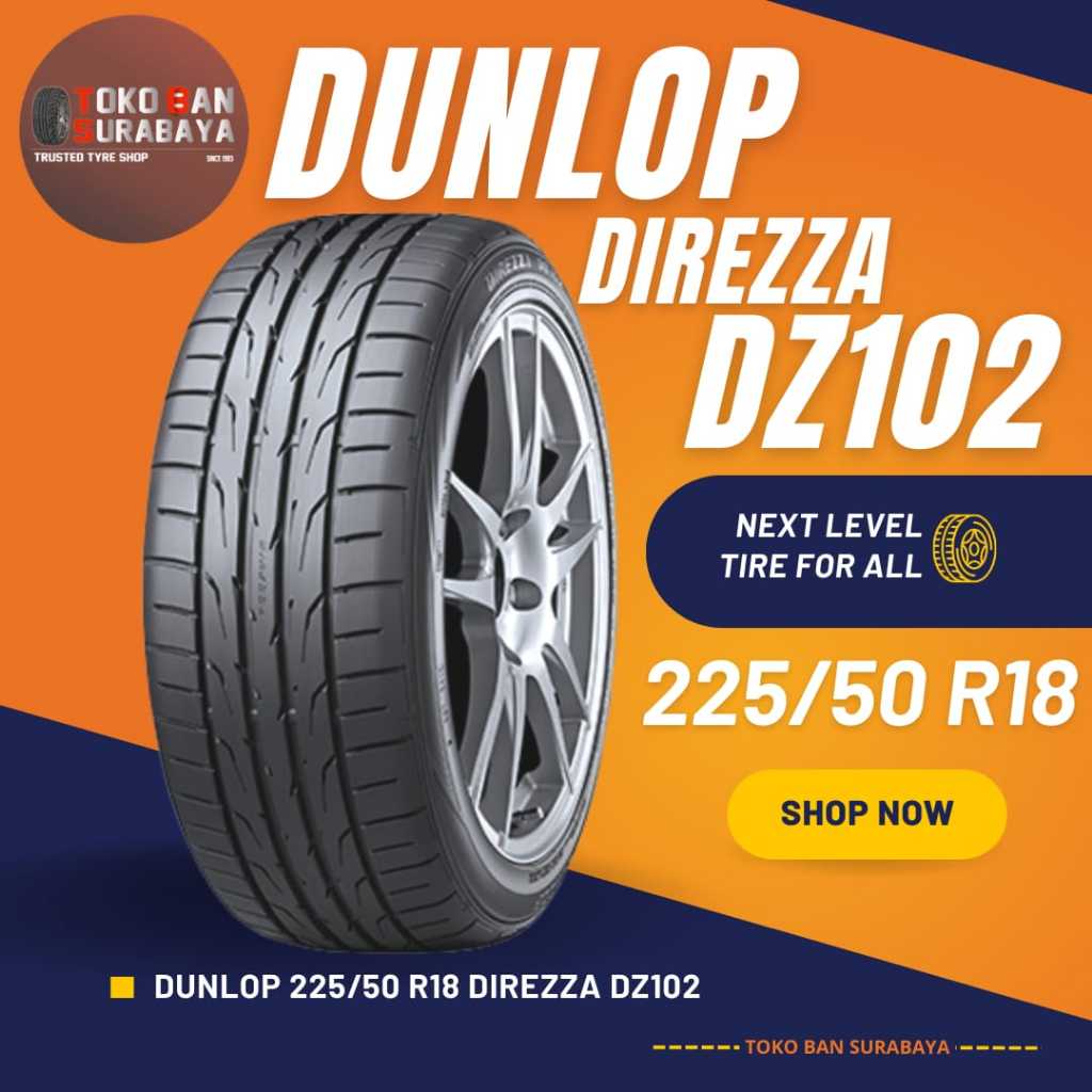 Ban Dunlop DL 225/50 R18 225/50R18 22550 R18 22550R18 225/50/18 R 18 R18 DIREZZA DZ102 DZ 102