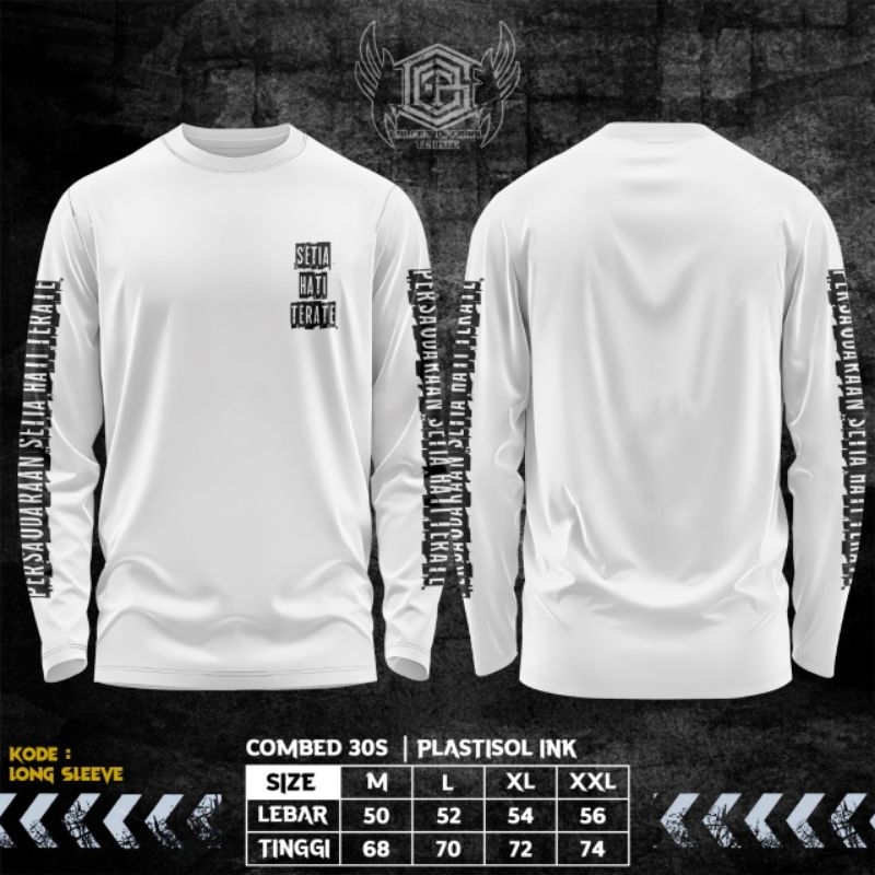 KAOS PSHT TERATE KEKINIAN - KAOS SH TERLARIS - KAOS SETIA HATI TERATE - KAOS PSHT SIMPEL LENGAN PANJ