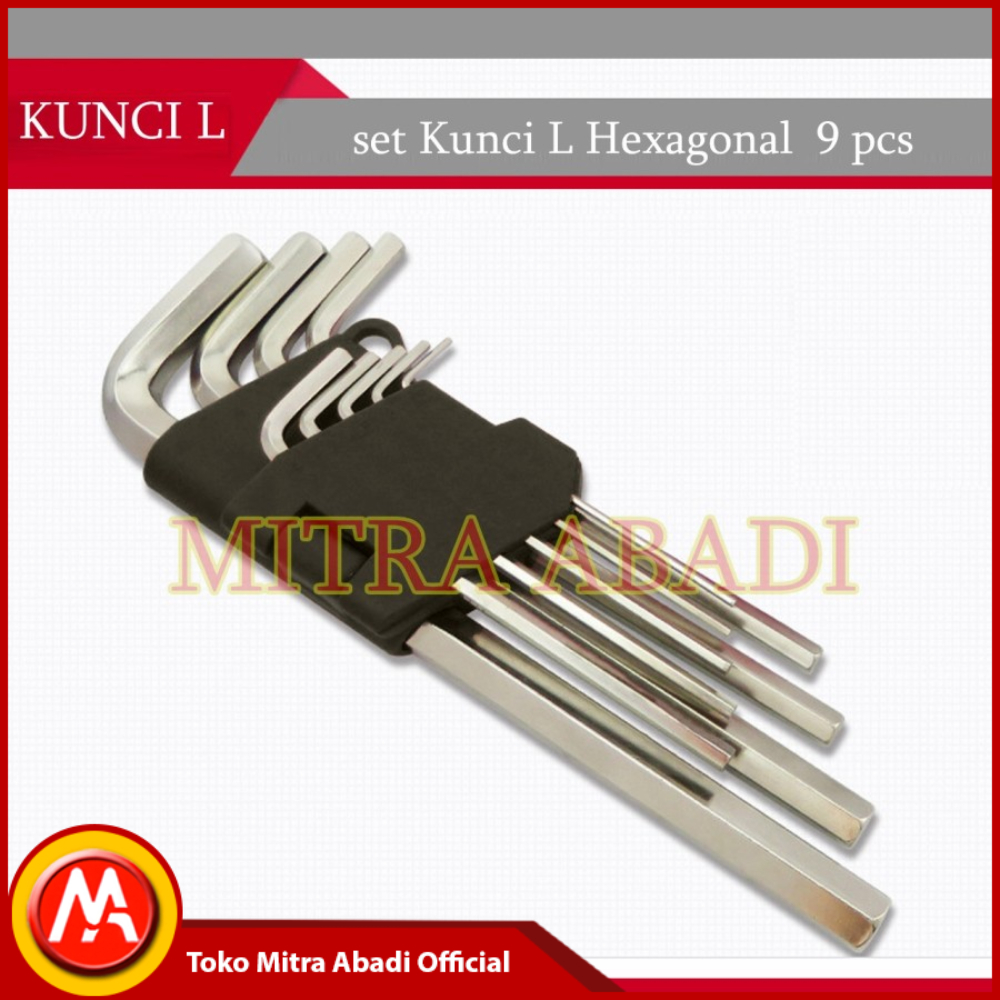 Kunci L SET / HEX KEY WRENCH BALLPOINT 1 SET = 9 pcs Serbaguna