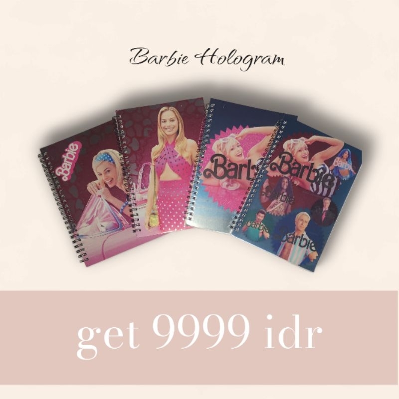 

(60LBR) BUKU A5 HOLOGRAM BARBIE / BUKU TULIS A5 COVER HOLOGRAM MOTIF BARBIE