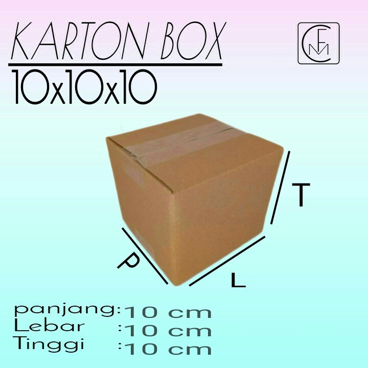 

Karton Box Ukuran 10x10x10 kardus polos kardus kecil