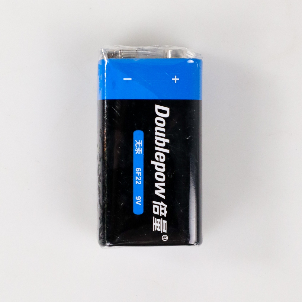 Doublepow Batu Baterai 9V 6F22 Non-Rechargeable 1 PCS - Black/Blue