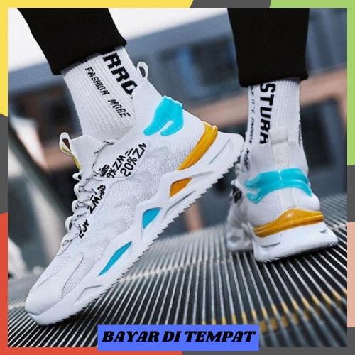 SS-SP06 Sepatu Lari Pria "YEONG" Impor Sneakers Running Sport Kasual Outdoor Training Ringan Murah