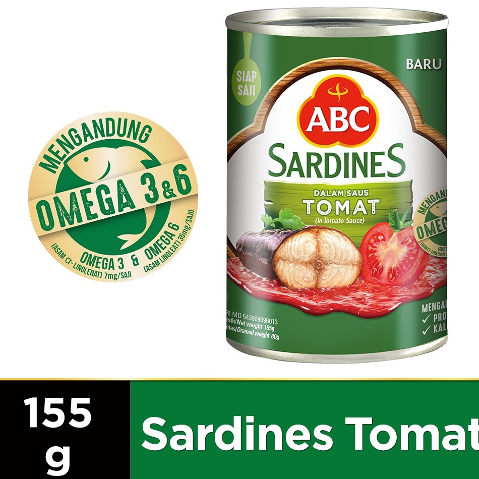 

[KODE PRODUK KAYLP8762] ABC Sarden Saus Tomat 155 g