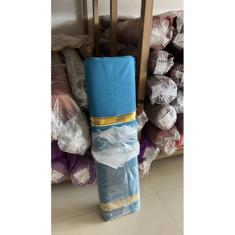 KAIN TOYOBO TOJIRO 1 ROLL WARNA BIRU TOSCA, Lebar 150cm, Panjang 40 yard, Kain textile murah