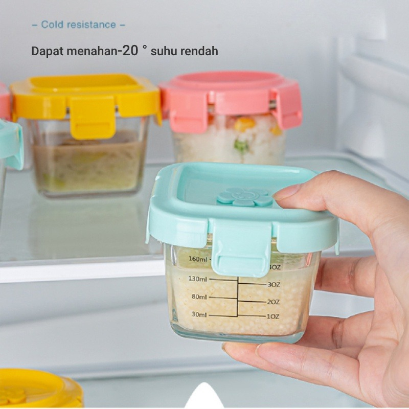 Noomi Glass Food Container/ food container kaca