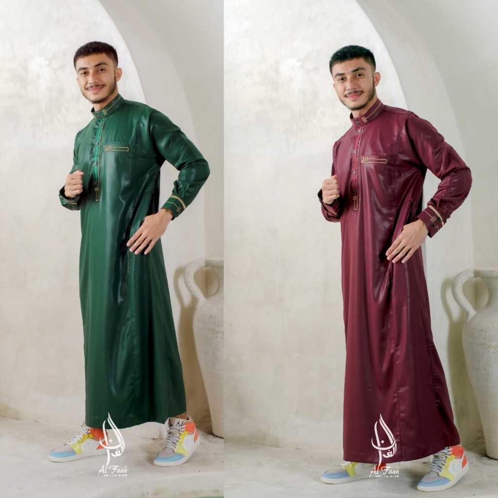 ready stock jubah pria gamis pria jubbah mewah model terbaru al faan jubah reguler jubah mewah