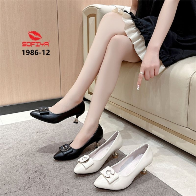Sepatu Pantofel Wanita Sofiya Import 1986-12|Sepatu  Kerja wanita Pantofel Hells 5cm |Sepatu Pantofe