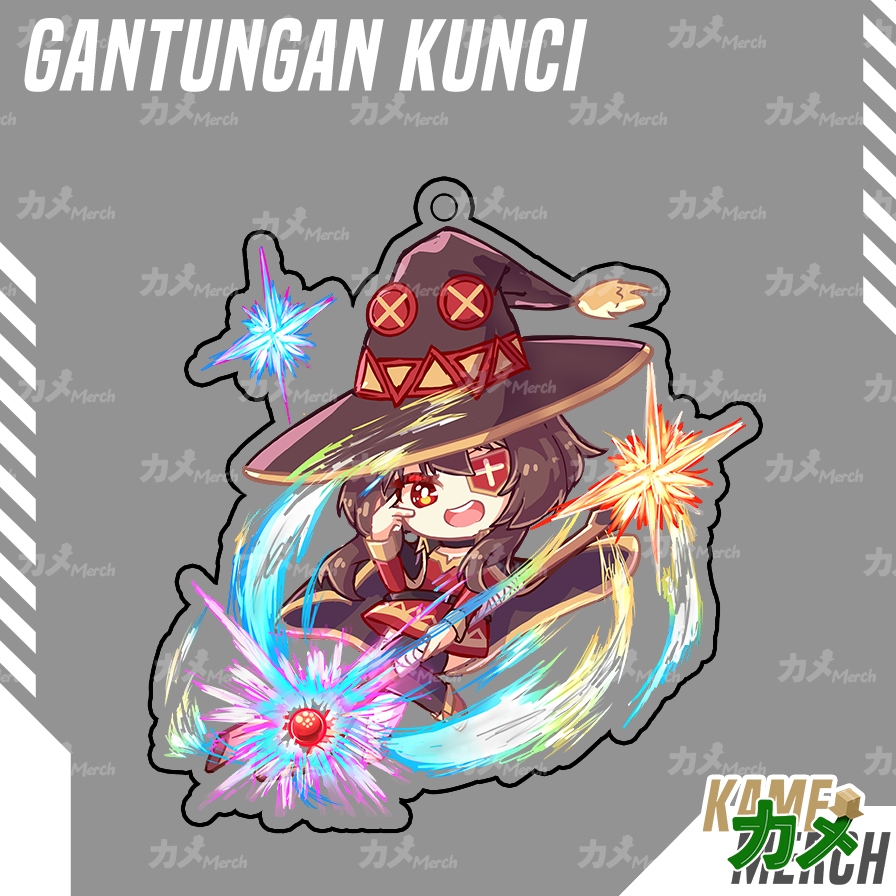 KeyChain / Gantungan Kunci / Ganci Megumin Anime Konosuba Kono Subarashii Sekai ni Shukufuku wo/ Exp