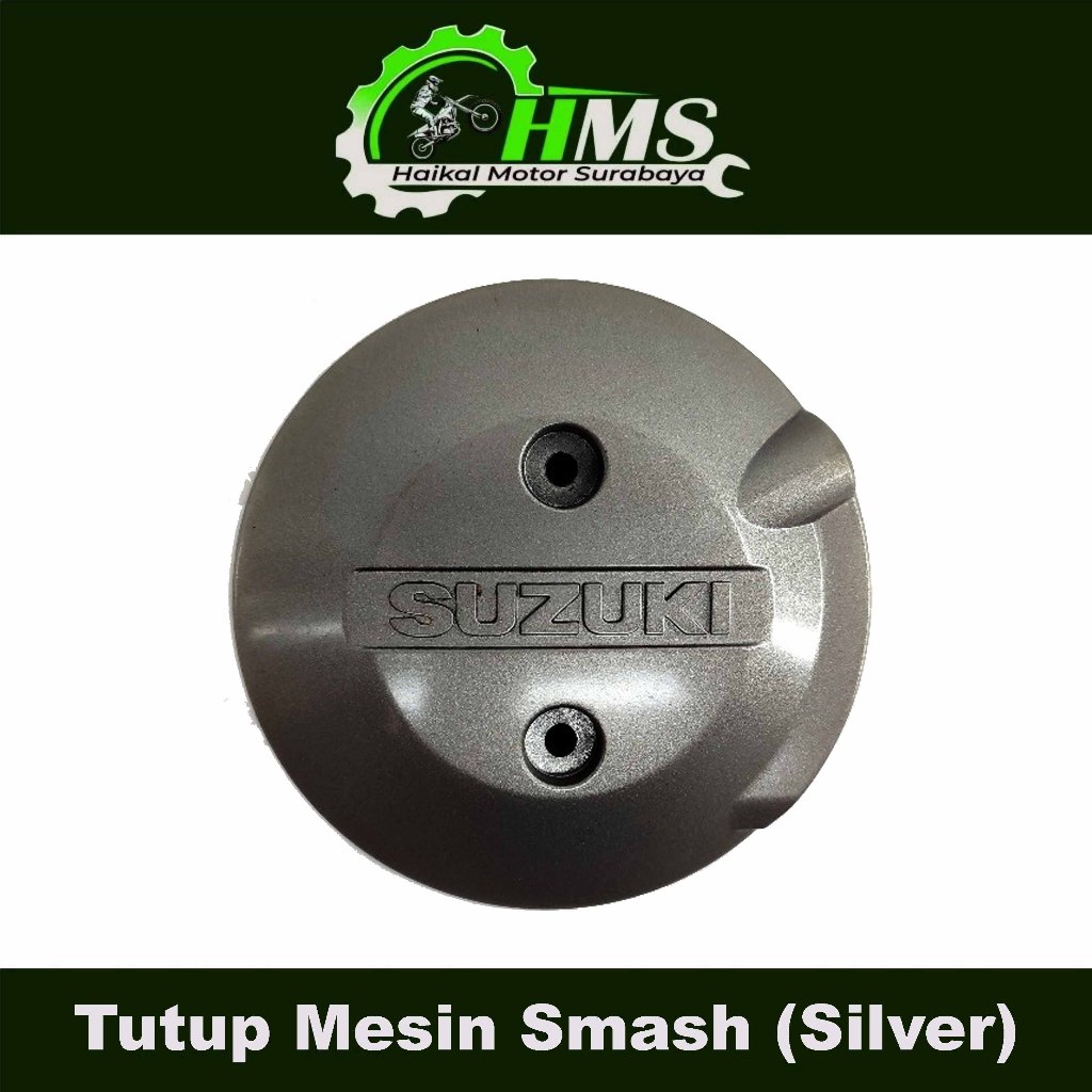 Tutup Mesin Smash (Silver) - Pelindung Cover Tameng Mesin Kopling Suzuki Smash Lama 110 Smash