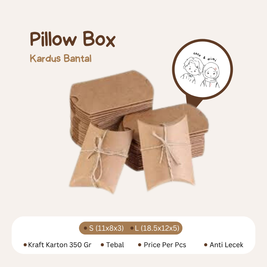 

Pillow box - Pillow Box Premium - Box Souvenirs - Box Bantal - Gift Box - Comi Packaging