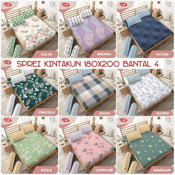 Sprei Kintakun DLUXE 180X200X20 CM BANTAL 4