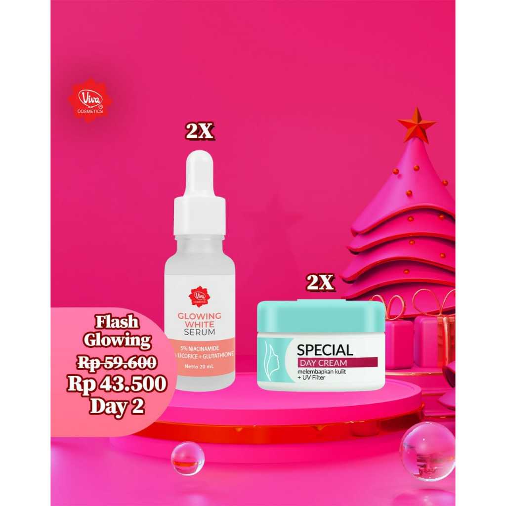 Paket 2 Viva Glowing Serum, 2 Viva Special Day Cream Viva Cosmetics