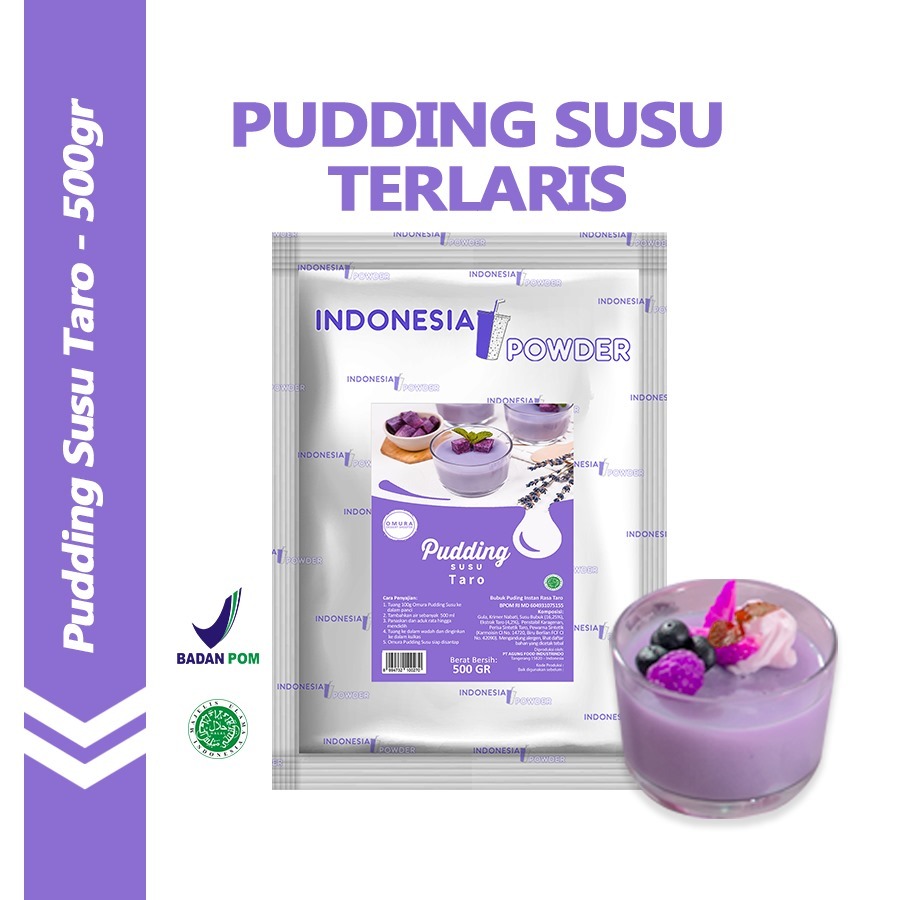 

[PUDDING] Pudding Susu Mix Gula Rasa Taro 500 Gr Puding Sutra Dessert Instant Omura Powder