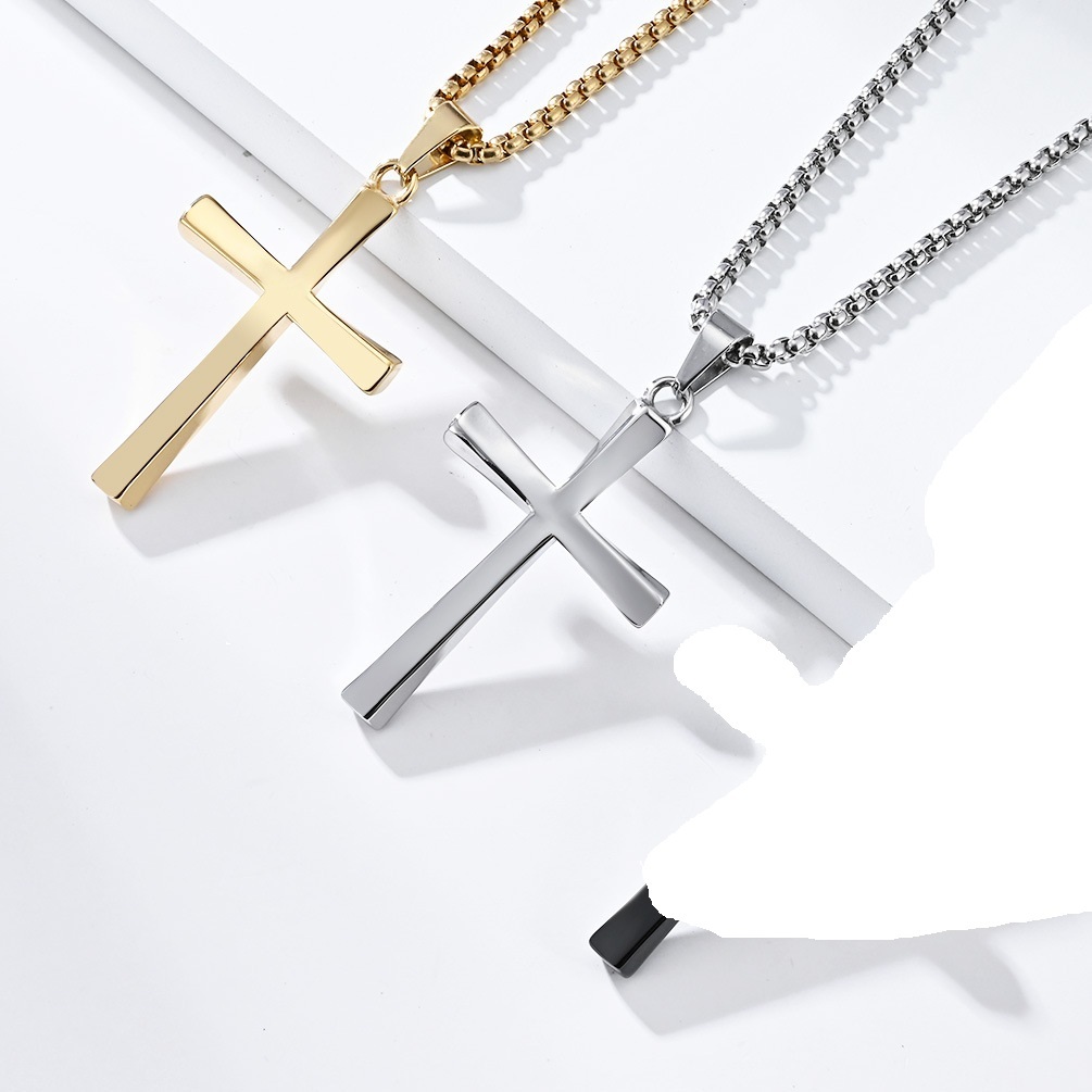 KALUNG SALIB TITANIUM (PREMIUM) / KALUNG SALIB ANTI KARAT /KALUNG SALIB EMAS /  KALUNG SALIB WANITA 