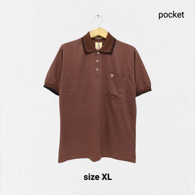 kaos polo polos saku/ pocket