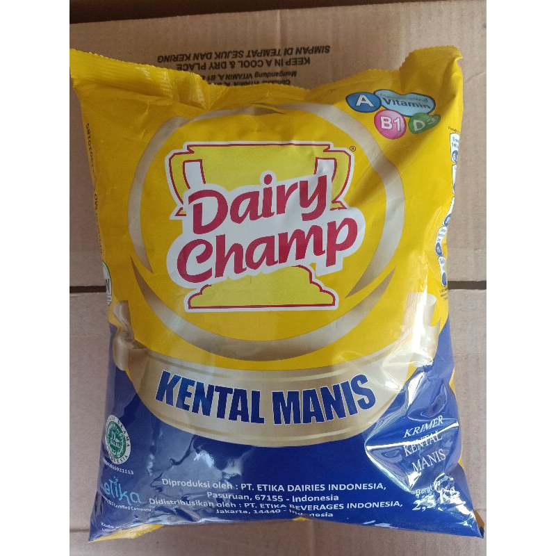 

SACHET SACHET Susu Kental Manis DAIRY CHAMP 2,5KG SACHET GRAB GOJEK