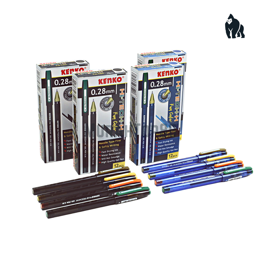 

Pulpen Kenko Hi Tech Fun Color 0.28 mm / Ballpoint Pen Tinta Gel Hi-Tech-H Tutup Warna Warni [PER LUSIN]