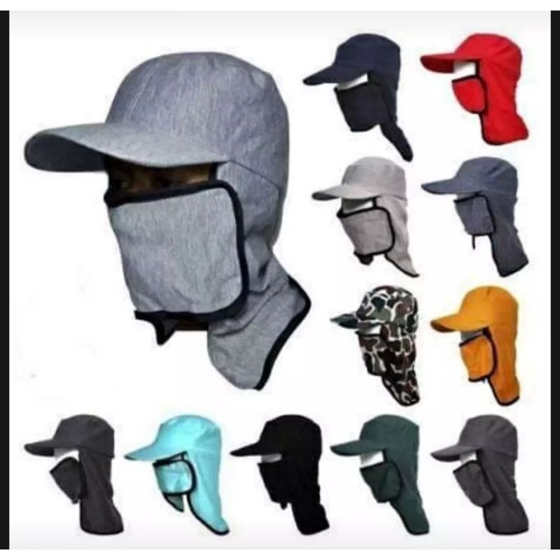 [GROSIR] Topi Jepang Sawah / Topi Masker Jepang / Topi Proyek / Topi Pancing / Topi Masker Polos