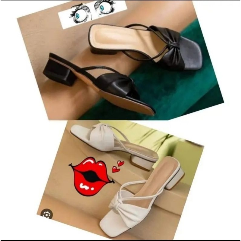 Sandal Wanita Kekinian Hak Tahu 3cm Tali Selop Trendi ( KOPTAL )