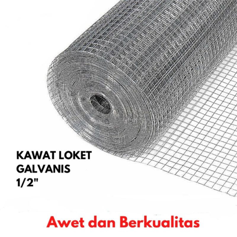 Kawat Loket Galvanis Putih 1/2" Kawat Ram Putih /Kawat Ayam Kandang