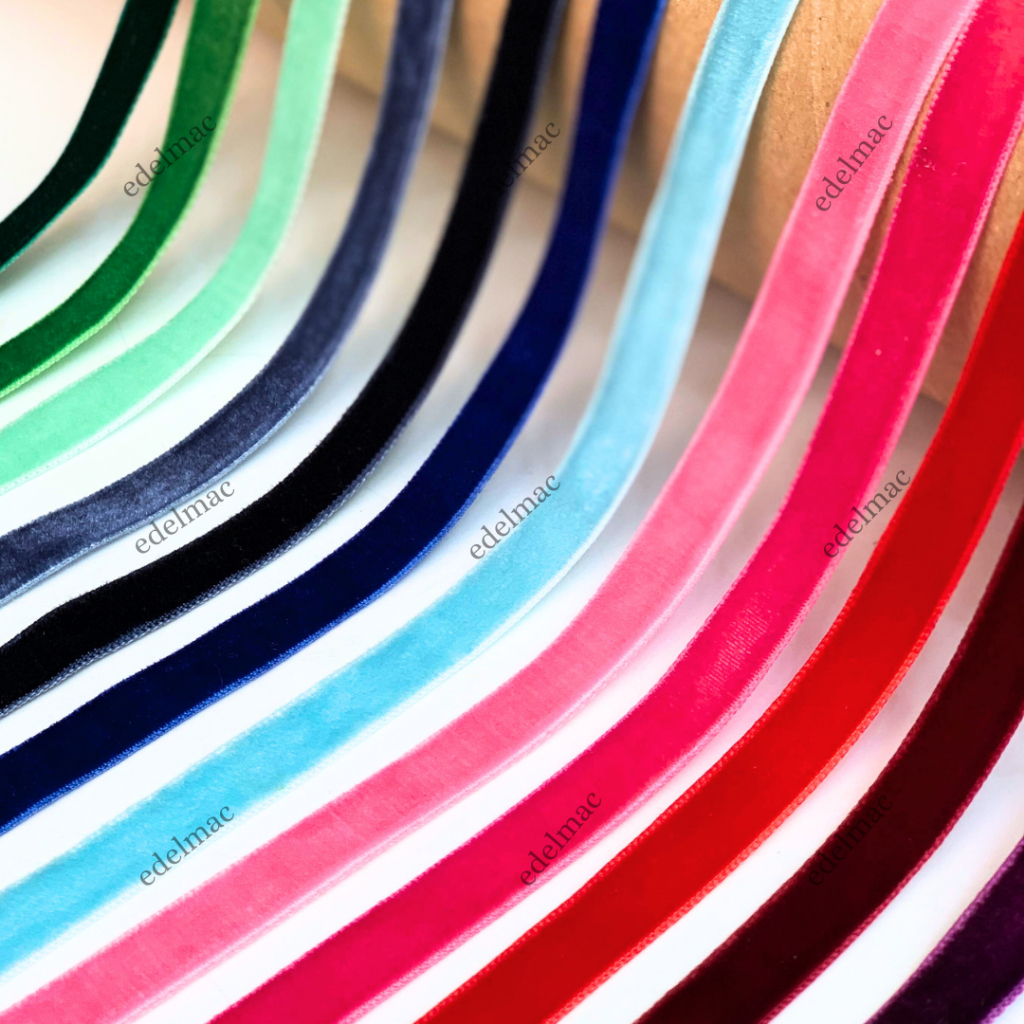 

Ecer 90cm | Pita Bludru Velvet Ribbon Accesories Decorations Wrapping Gift Handmade Part 3