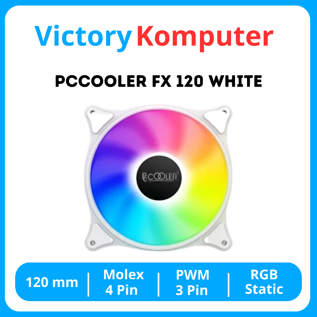 Fan Casing PCCooler FX 120 White PC Cooler FX120 Fan Case Komputer 12cm Fan Putih White