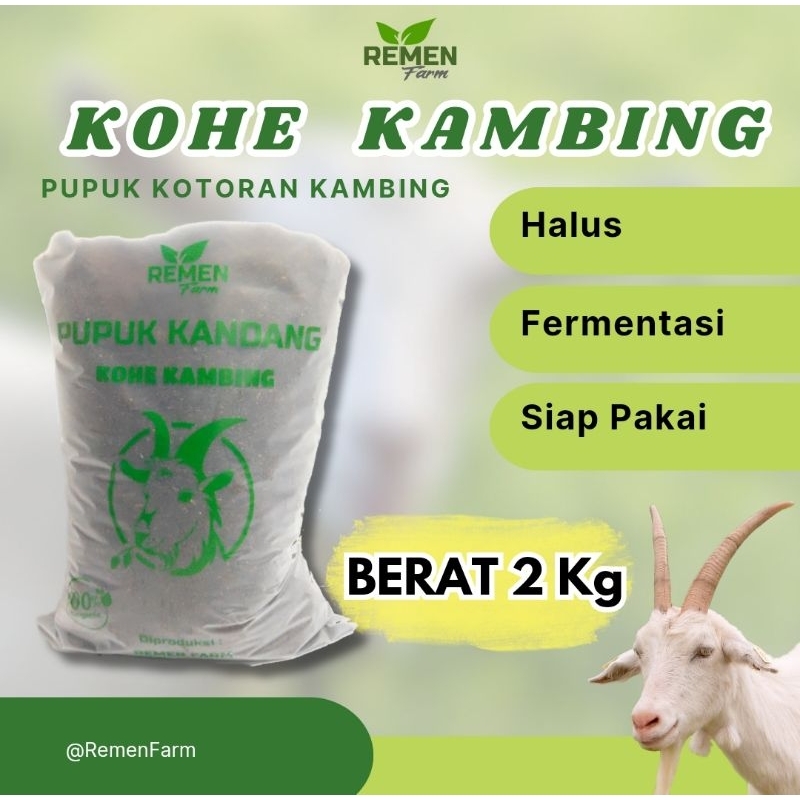 Pupuk kandang Kohe Kambing Fermentasi Giling