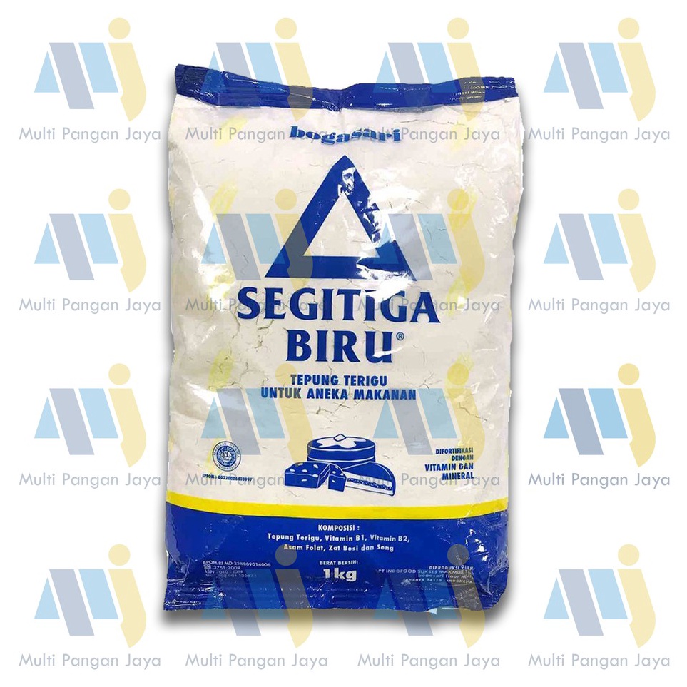 

[KODE B0SSH] Tepung Terigu Protein Sedang SEGITIGA BIRU Kemasan 1 kg