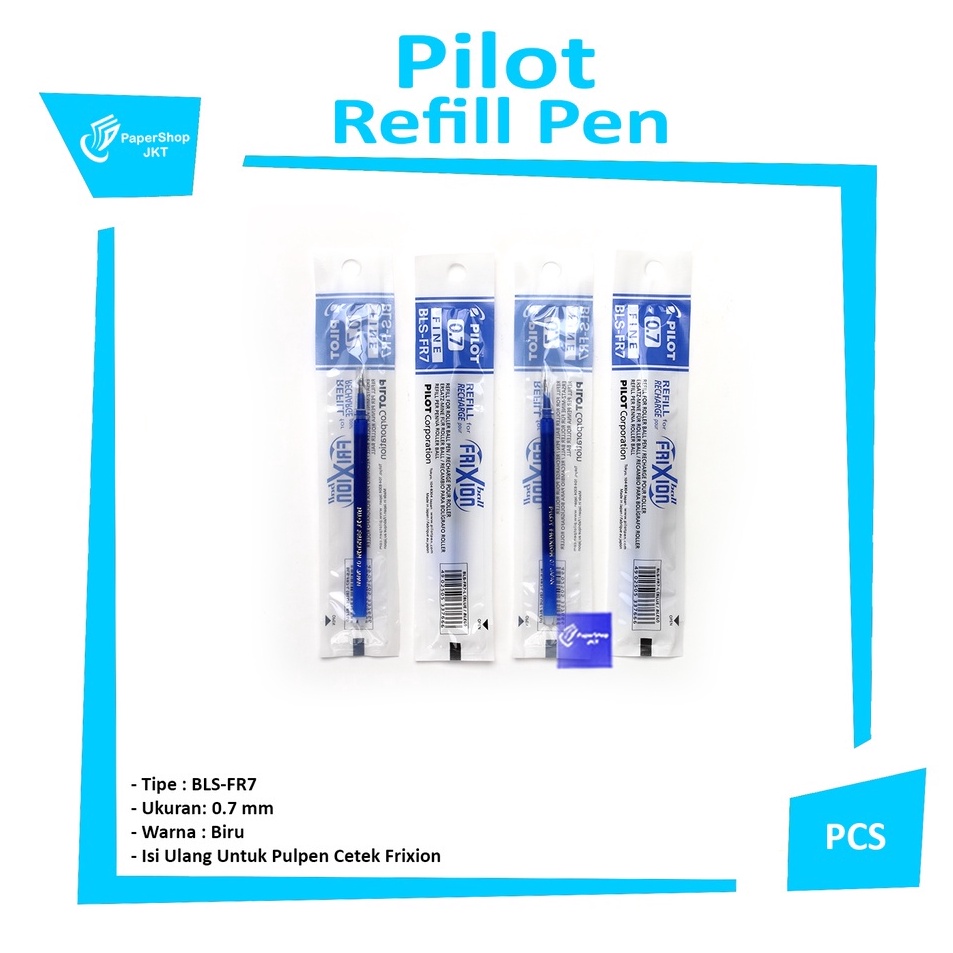 

Jual PILOT - Frixion Refill Isi Pulpen 0.7/0.5 - Pcs