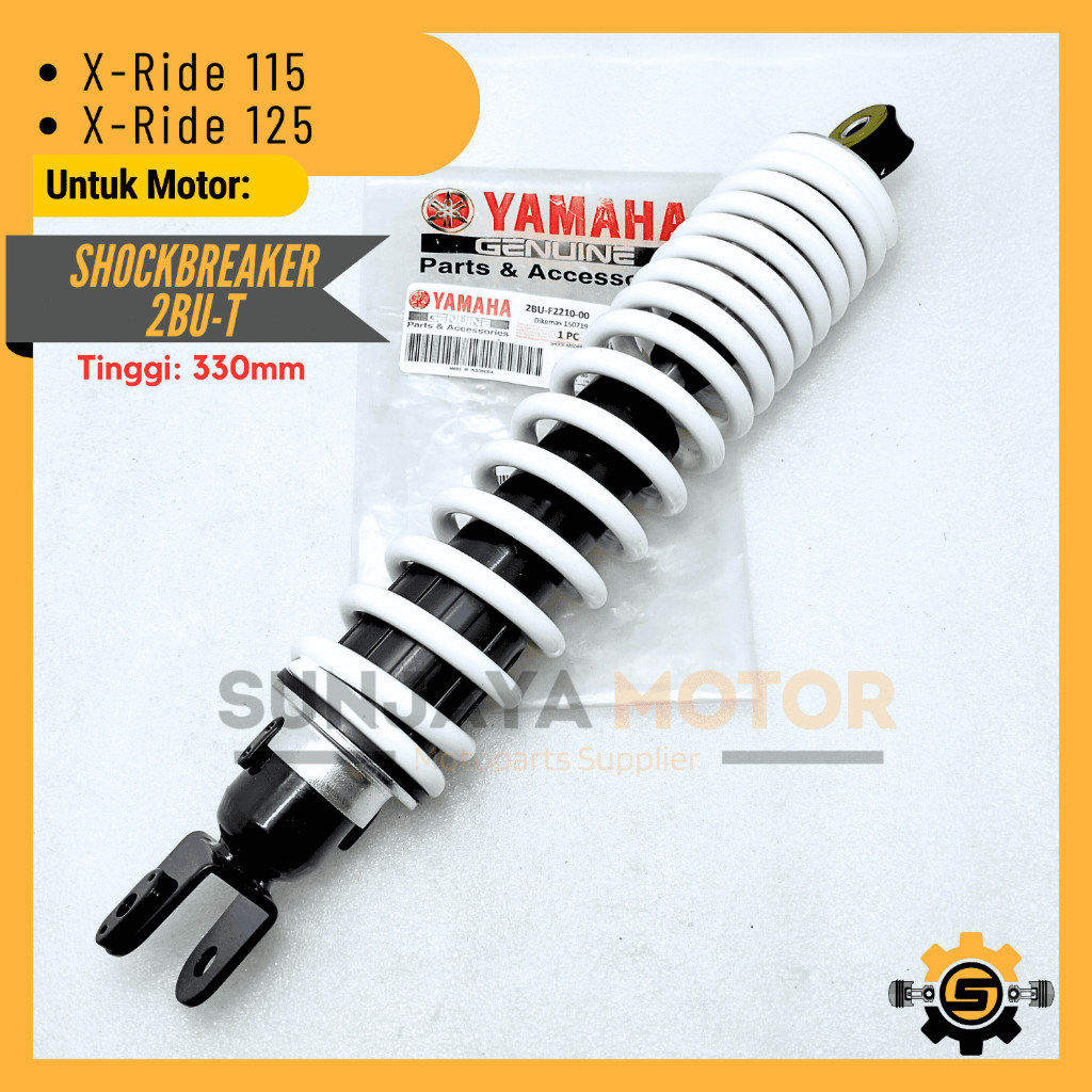 Shockbreaker 2BU Putih Shock Belakang Kualitas Original Yamaha XRide 115 XRide 125 Sok Breaker X-Rid